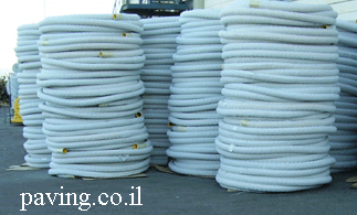 צינורות ניקוז שרשורי עטופים בד גיאוטכני